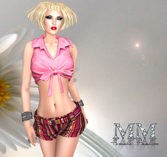 M&M-JAMILA PINK MESH-