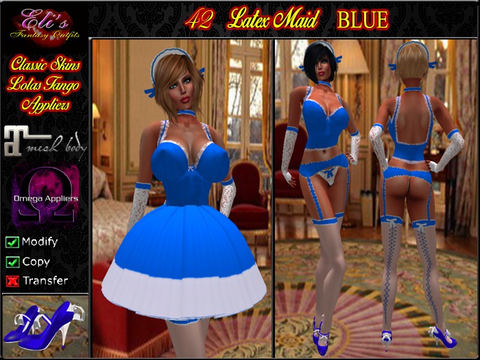 42 Latex Maid Blue