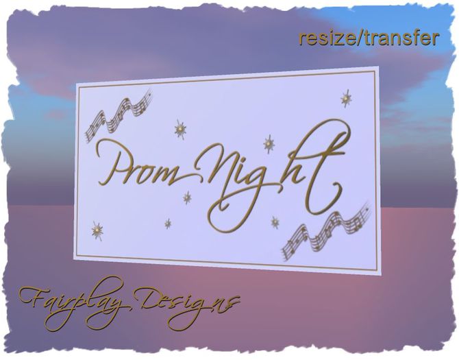 ~Prom Night Banner ~ RESIZE/TRANSFER