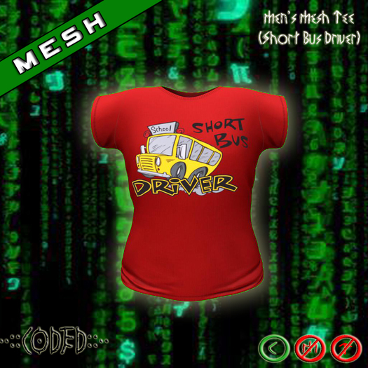 ..:: CODED ::.. Men's Mesh Shirt (Short Bus Driver)