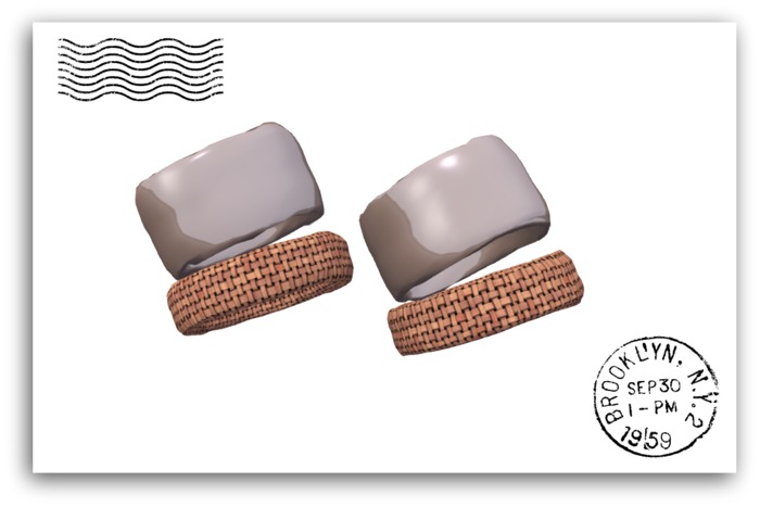 [VIOLET GIRL] BRACELET RATTAN BROWN