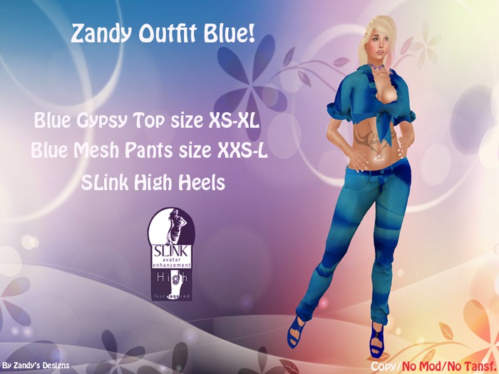 Zandy Outfit Blue+ SLink Heels