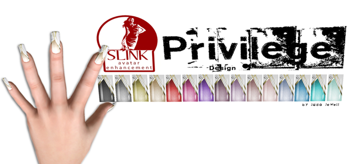 Privilege Metallic French Goldstripes Nails Hud Slink