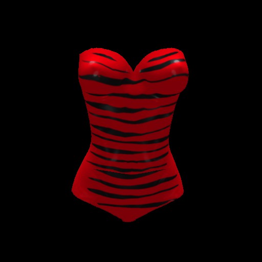 red RADIOACTIVE bodysuit w/appliers