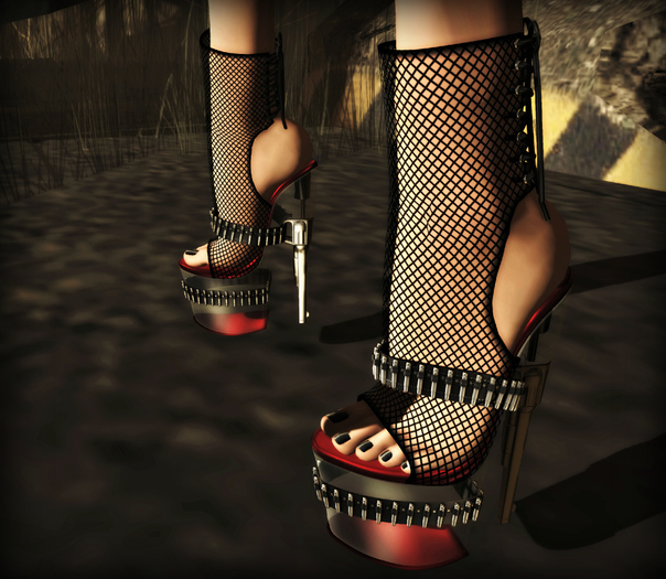 [RISQUE] Bulletproof II - Fishnet (Black) For Slink High Feet
