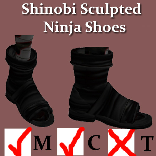 Black Shinobi Shoes Sculpted
