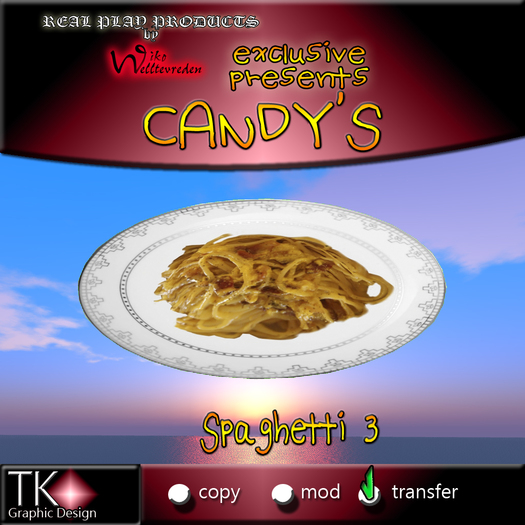 CANDYs * Spaghetti 3 - Exclusive Pasta [G&S compatible] * YUMMY 