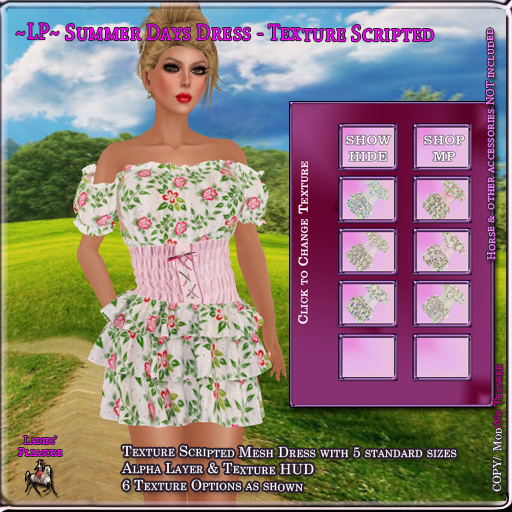 ~LP~ Summer Days Dress BOXED Texture Scripted