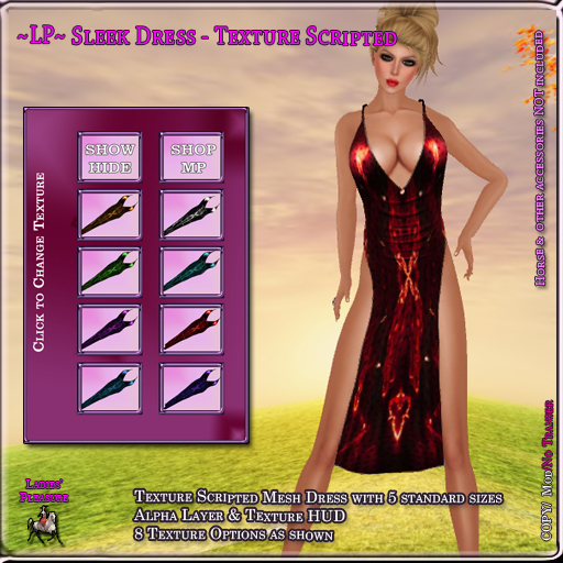~LP~ Sleek Dress  BOXED Texture Scripted