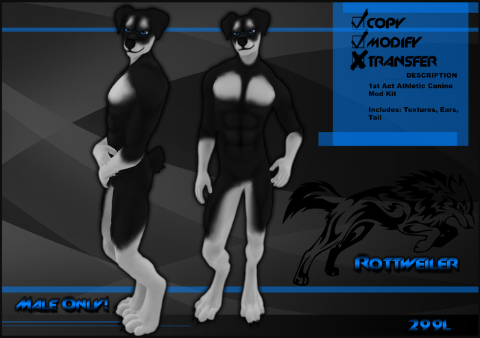 [Virtual Fuzz] 1A Rottweiler White MALE