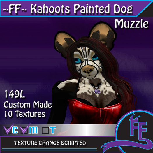 ~FF~ Kahoots Painted Dog Muzzle
