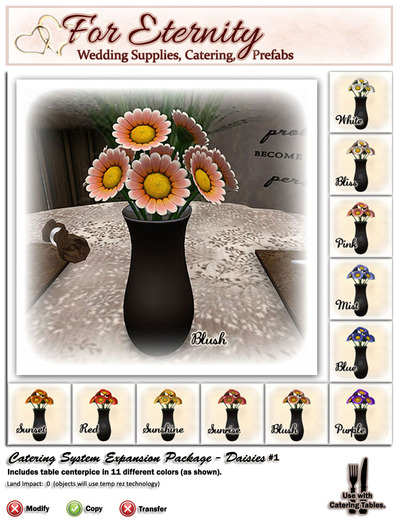 *VRD* Catering Expansion Pkg - Decor - Daisies #1 (boxed)