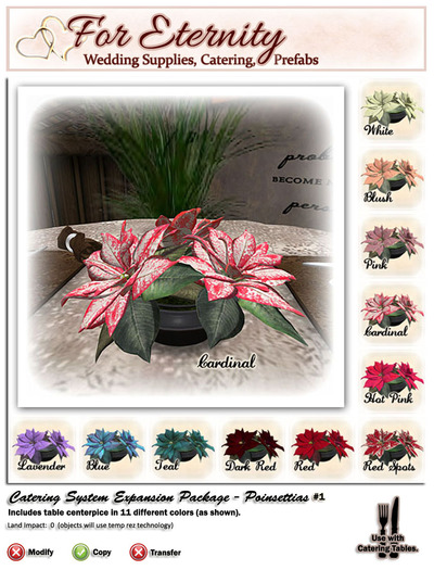 *VRD* Catering Expansion Pkg - Decor - Poinsettias #1 (boxed)