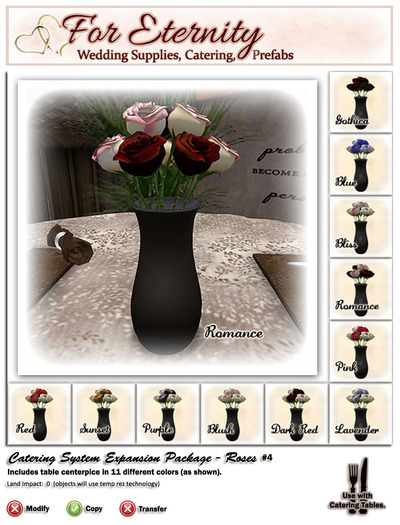 *VRD* Catering Expansion Pkg - Decor - Roses #4 (boxed)