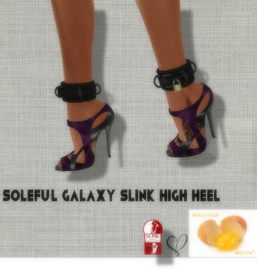 Soleful Galaxy Purple/Black Slink High Feet