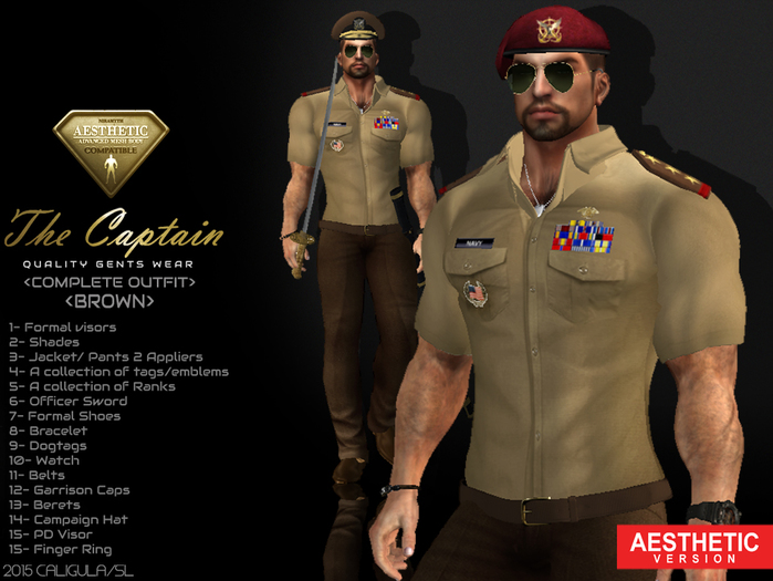 [CA] AESTHETIC THE CAPTAIN OUTFIT BROWN