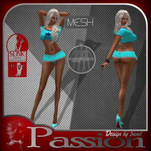 tenue "coquine" turquoise sac