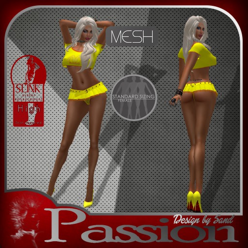 tenue "coquine" jaune sac