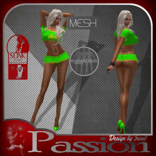 tenue "coquine" vert sac