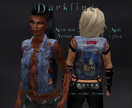 <==DARKLINE==> Metal vest Female
