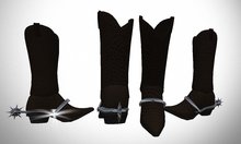 Cow Person Boots with Spurs
