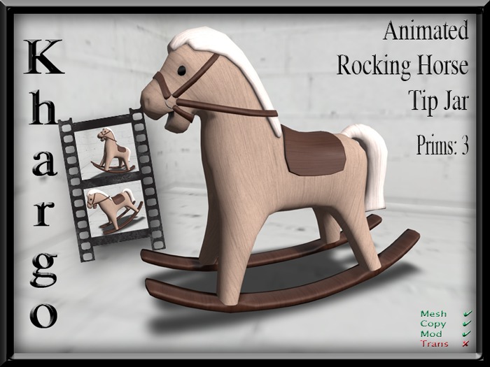 Khargo: Animated Rocking Horse Tip Jar / Tipjar