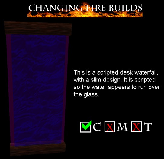 AP - Desk Waterfall Purple Glass