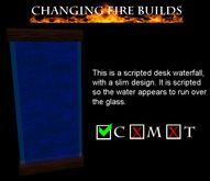 AP - Desk Waterfall Blue Glass