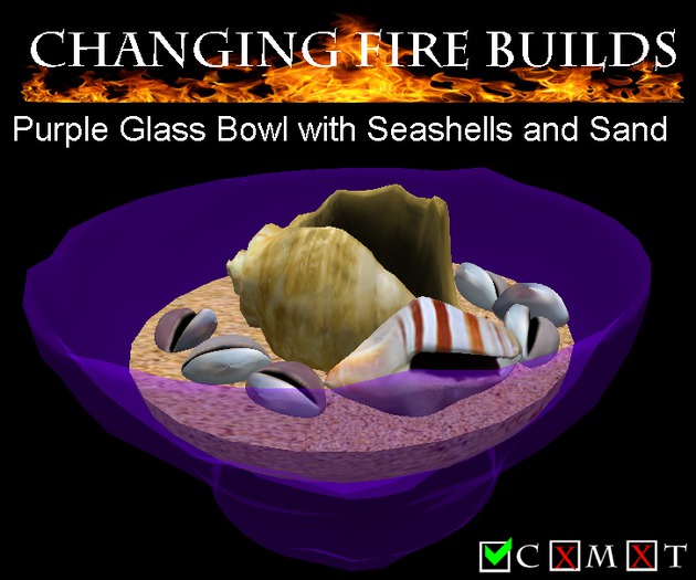 AP - Sea Shell Bowl Purple Glass
