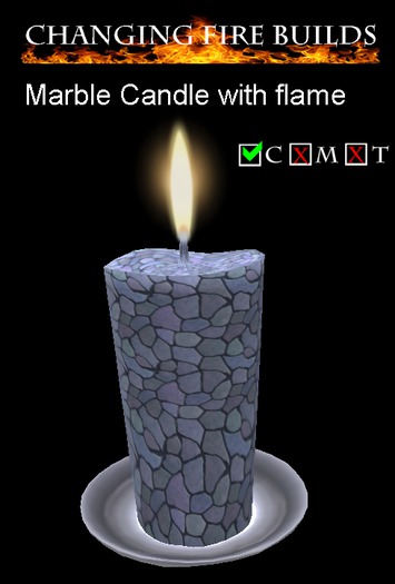 AP - Marble Candle Silver Plate v1