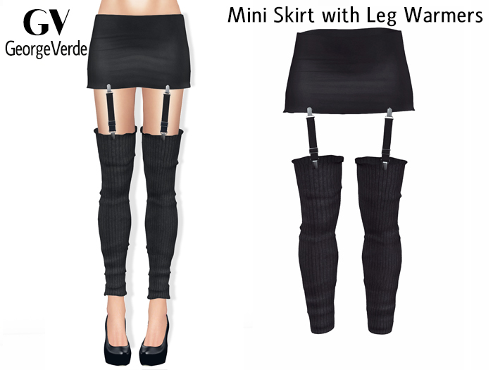 GV21059 Mini Skirt with Leg warmers