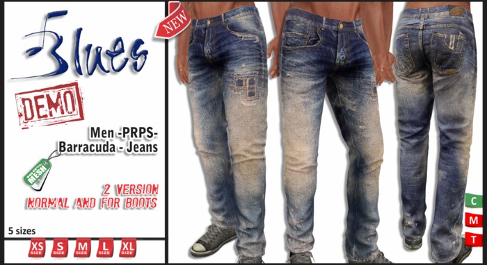 [BLUES]Mens -PRPS- Barracuda - Jeans (MESH)-DEMO