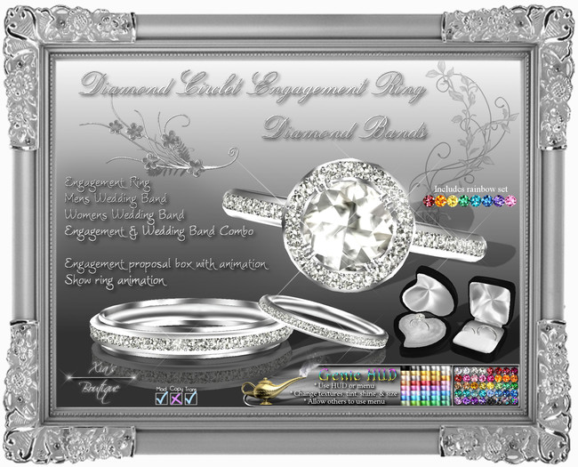 Diamond Circlet Wedding Ring Bridal Set