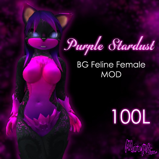 Purple Stardust BG Feline MOD