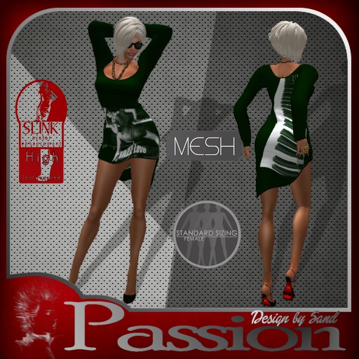 robe"billy"green mesh+shoes+sunglass offert