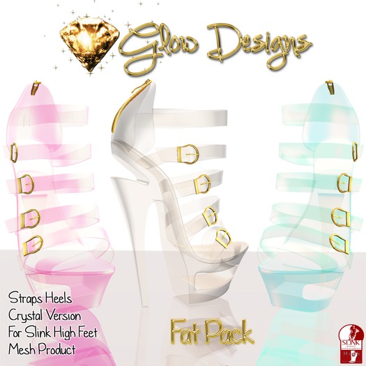 .:Glow Designs:. Straps Heels Crystal FATPACK PROMO!! PROMO!! for SLink High Feet