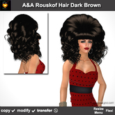 A&A Rouskof Hair Dark Brown (Special Color). Extravagant womens hairstyle. Promo!