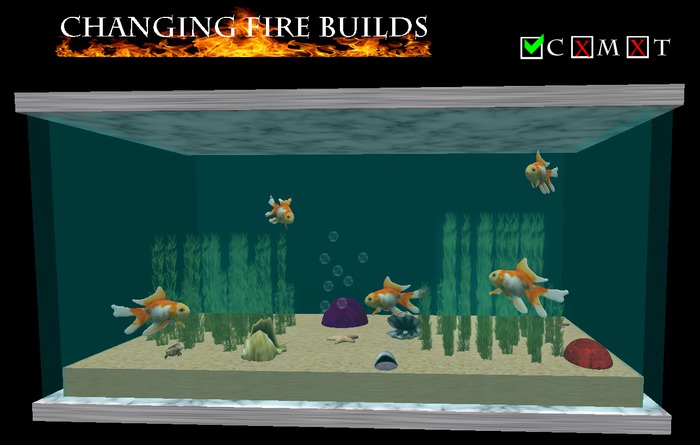 AP - Gold Fish Tank - White Marble