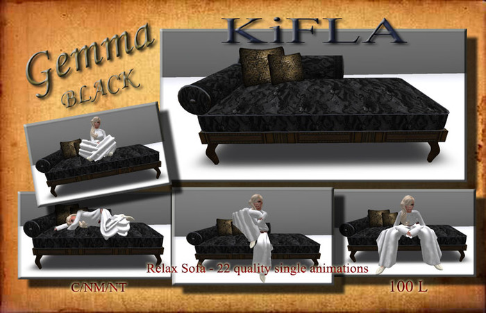 KiFLA - GEMMA - Sofa - BLACK