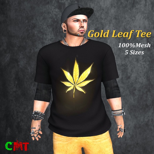 CuteBomb Gold Leaf Tee *attach and accept*