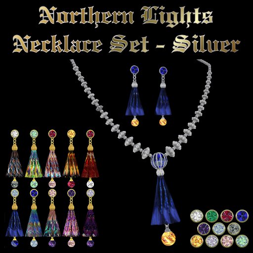 Ashira's Northern Lights Necklace Set - Silver