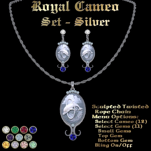 Ashira's Royal Cameo Set - Silver