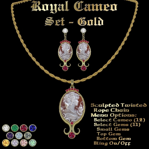 Ashira's Royal Cameo Set - Gold
