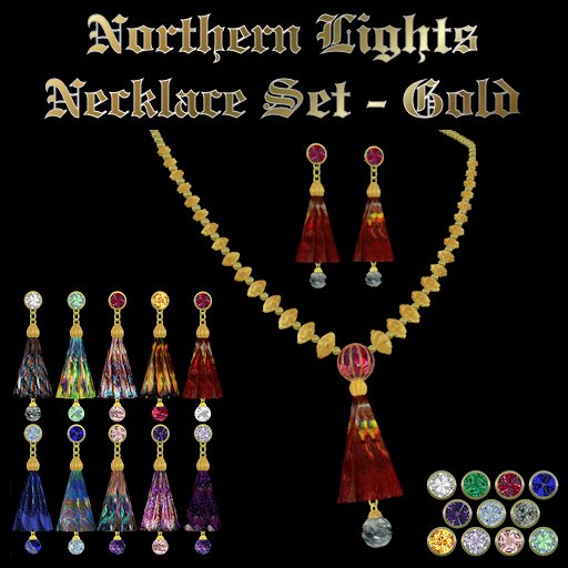 Ashira's Northern Lights Necklace Set - Gold