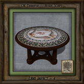 Round Table Short Mosaic Green Sea