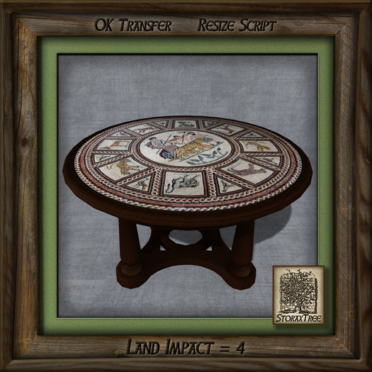 Round Table Short Mosaic Hunters