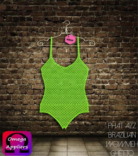 ::KM:: Netted Body Suit Lime