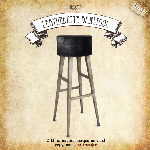 [noctis] Leatherette barstool/zombiegreen