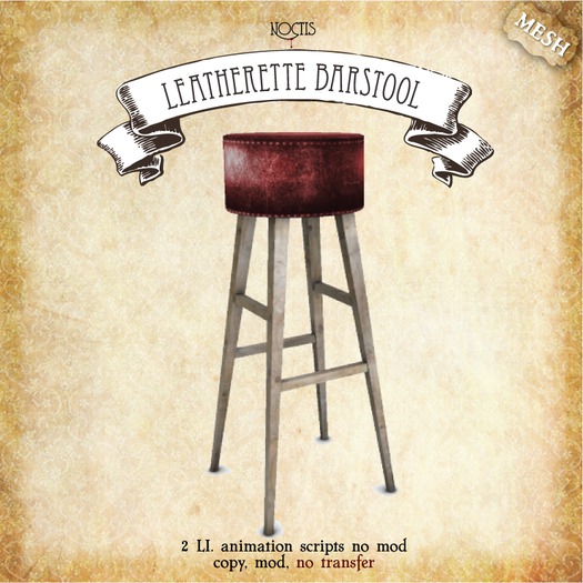 [noctis] Leatherette barstool/zombiegreen