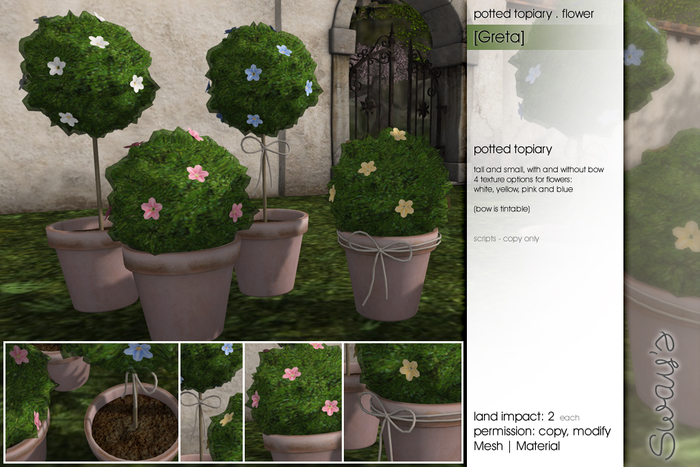Sway's [Greta] potted topiary . flower 